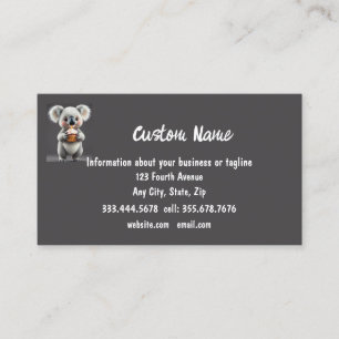 Fun Koality Party Birthday Business Koala bear Card