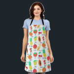 Fun Korean Texts Fruits & Veggies Unique Healthy Apron<br><div class="desc">This hand made pattern makes an awesome apron. Change the background colour or add your own texts. Check out my shop for more or let me know if you'd like something custom!</div>