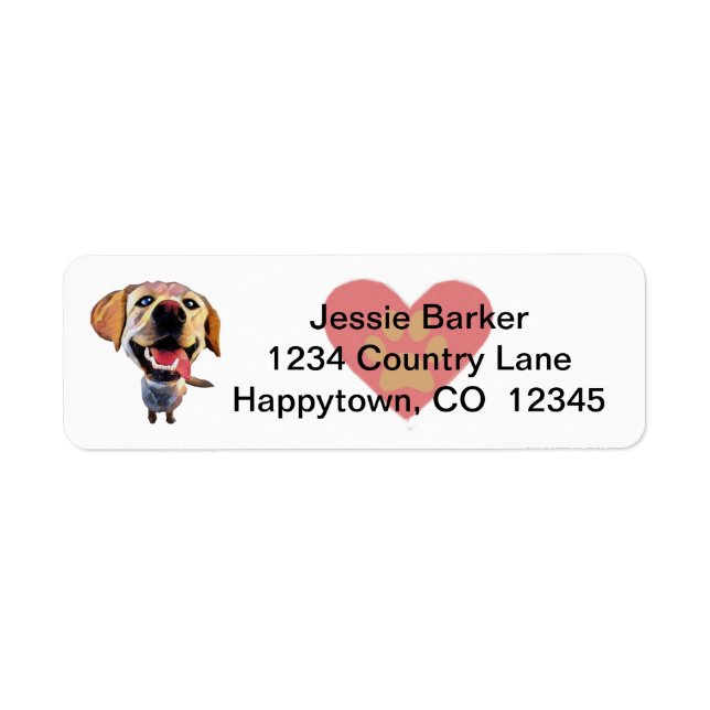 Fun Labrador Retriever Return Address Label (Front)