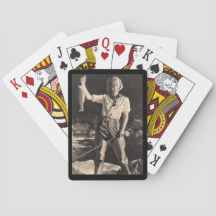 Fun lady Fishing van travel camper playful games Playing Cards