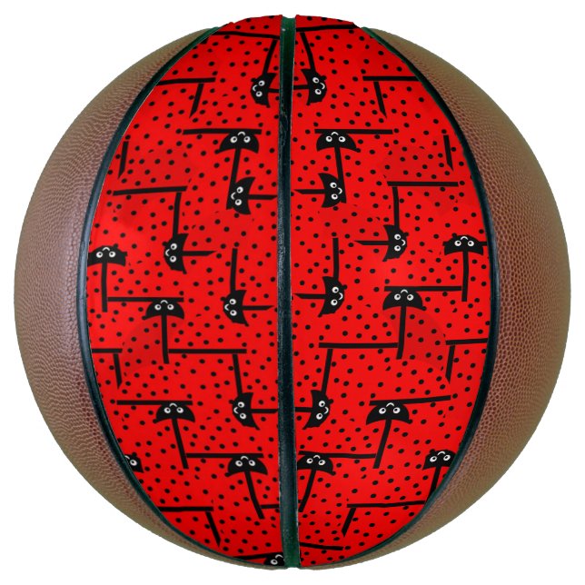 Fun ladybugs - red pattern basketball (Vertical)