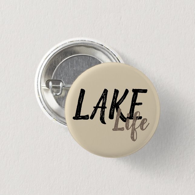 fun LAKE LIFE | 3 Cm Round Badge (Front & Back)