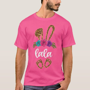 Fun Lala Bunny Leopard , Easter Day Bunny Grandma T-Shirt