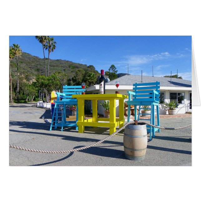 Fun Large Size Table/Chairs Greeting Card! (Front Horizontal)