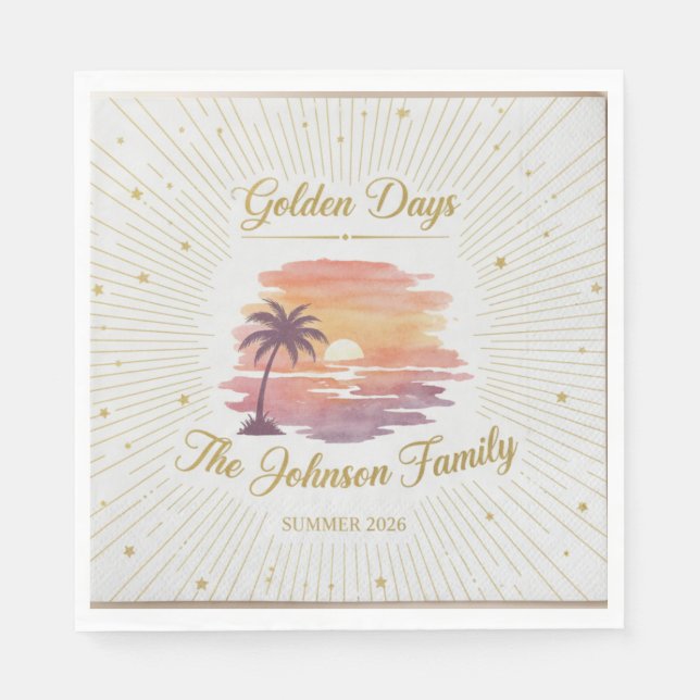 Fun Last Splash End of Summer Backyard BBQ Paper N Napkin (Front)