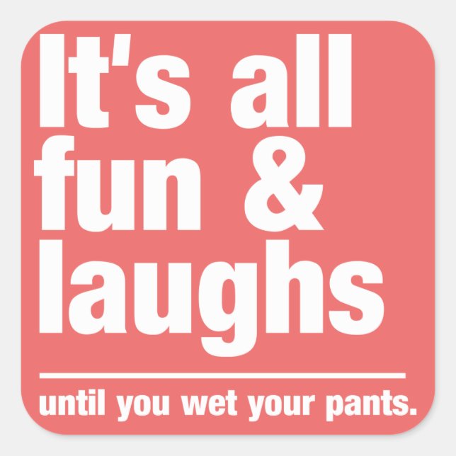 FUN & LAUGHS custom color stickers (Front)