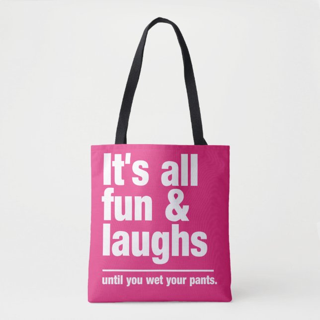FUN & LAUGHS custom colour bags (Front)