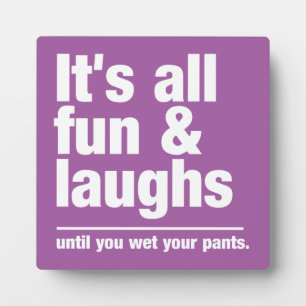 FUN & LAUGHS custom colour plaques