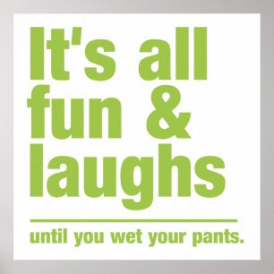 FUN & LAUGHS custom colour poster