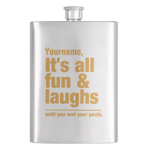 FUN & LAUGHS custom flask