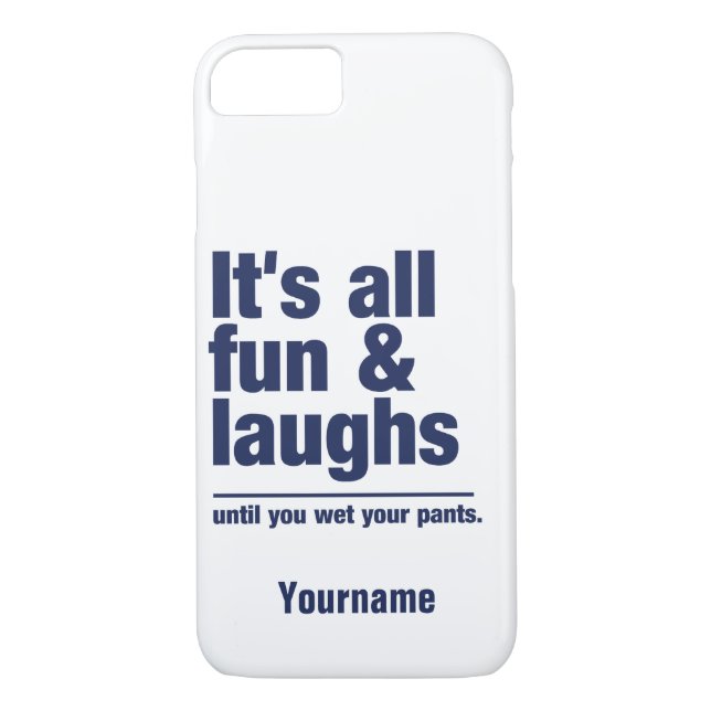 FUN & LAUGHS custom name & colour phone cases (Back)