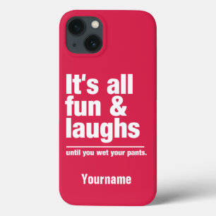 FUN & LAUGHS custom name & colour phone cases