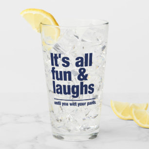 FUN & LAUGHS custom name Glass