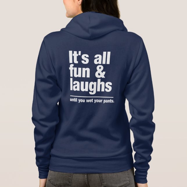 FUN & LAUGHS custom name Hoodie (Back)