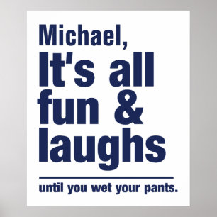 FUN & LAUGHS custom name poster