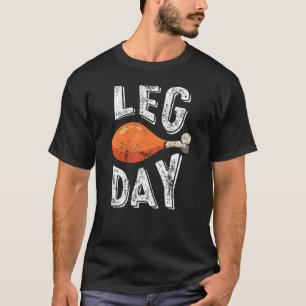 Fun Leg Day Thanksgiving Pilgrim Costume Turkey D T-Shirt