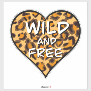 Fun leopard cheetah pattern wild and free heart  