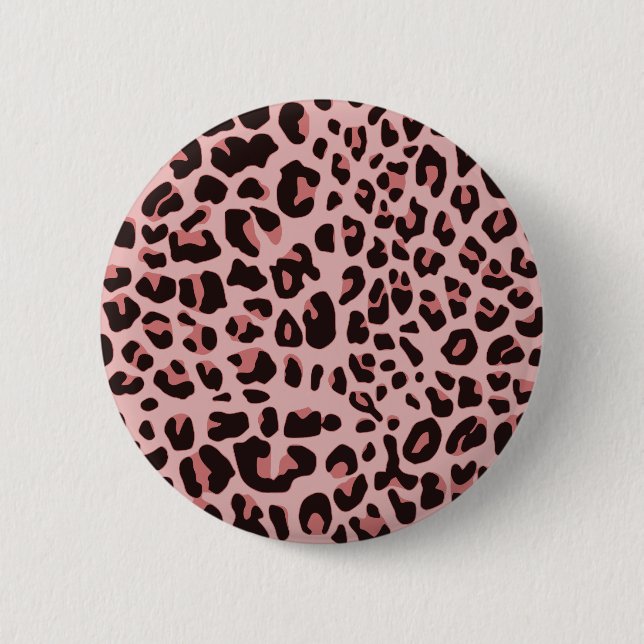 Fun Leopard Print 6 Cm Round Badge (Front)