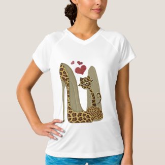 Fun Leopard Stiletto's and Cat T-Shirt