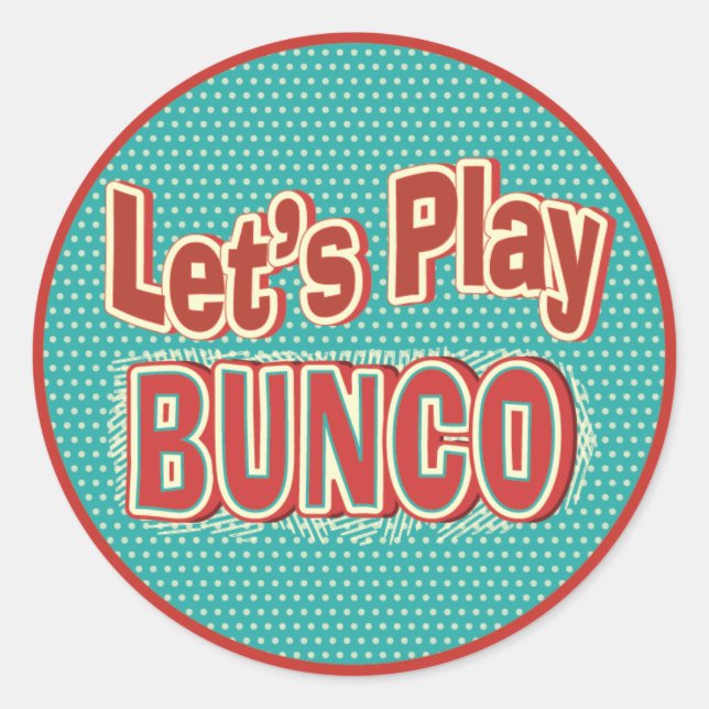 Fun Let's Play Bunco Stickers (Front)