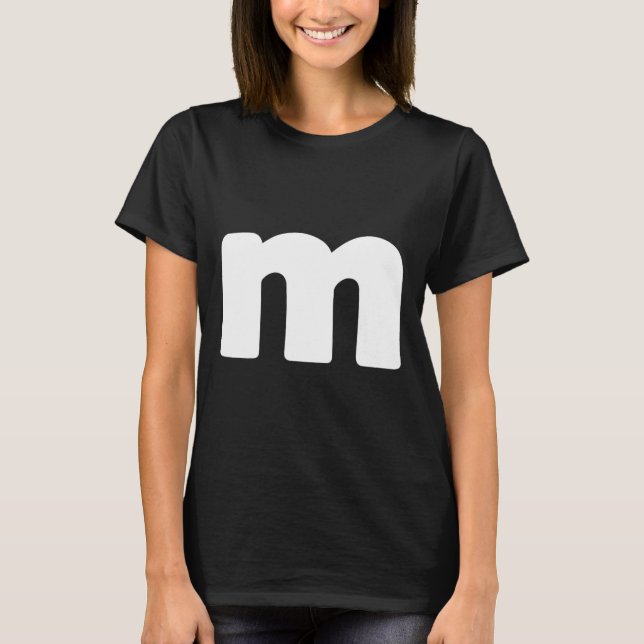 Fun Letter M Groups Halloween Team Groups Costume  T-Shirt (Front)