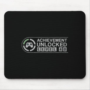 Fun Level 40 Complete Retro Video Game 40th Birthd Mouse Mat