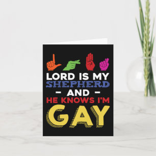Fun LGBT Gay Pride Month Awareness ASL Sign Langua Card