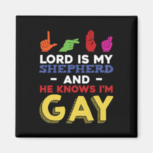 Fun LGBT Gay Pride Month Awareness ASL Sign Langua Magnet