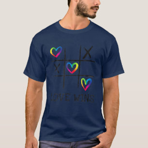 Fun LGBTQ LOVE WINS In Gay Pride Rainbow Colours - T-Shirt