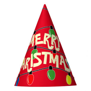 Fun light bulbs Christmas party paper cone hats