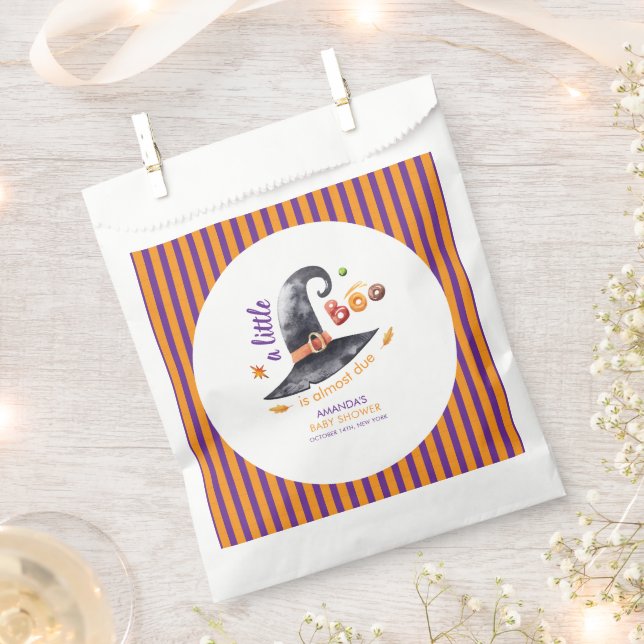 Fun Little Boo Witch Hat Fall Baby Shower Favour Bags (Clipped)