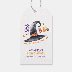 Fun Little Boo Witch Hat Fall Baby Shower Gift Tags