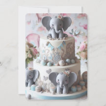 FUN LITTLE ELEPHANTS LAYER CAKE