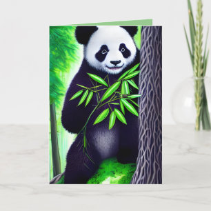 Fun Little Panda Bear Thank You Card