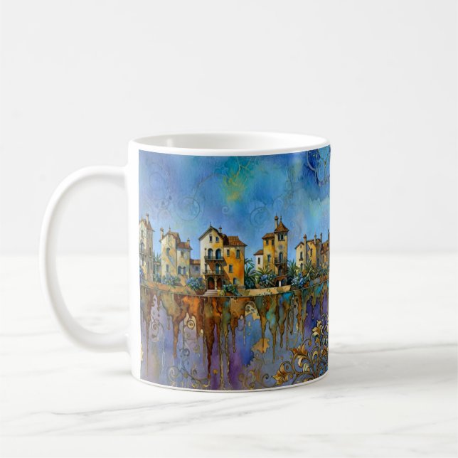fun little town coffee mug (Left)