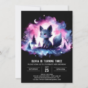 Fun Little Wolf Birthday Invitation