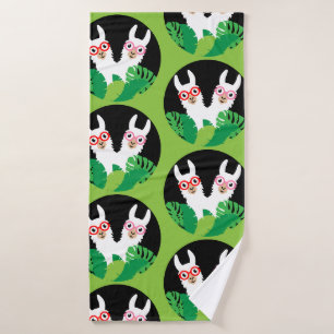 Fun Llama Alpaca Accessories Bath Towel
