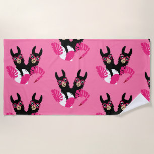 Fun Llama Alpaca Accessories Beach Towel