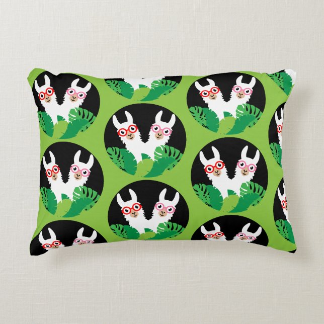 Fun Llama Alpaca Accessories Decorative Cushion (Front)