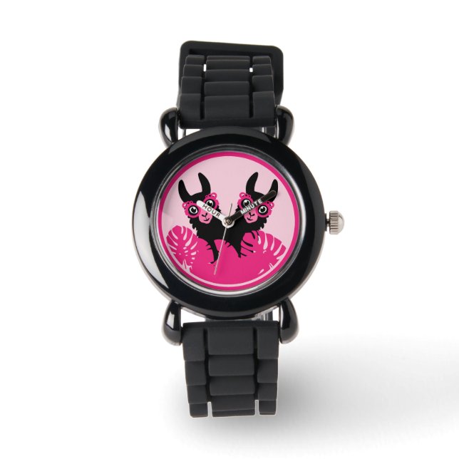 Fun Llama Alpaca Best Friends Watch (Front)