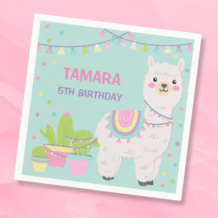 Fun llama party napkin