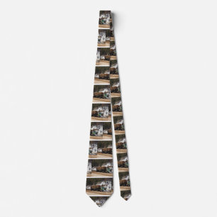 Fun Log In - Log Out Logging Trucker Art Design Tie