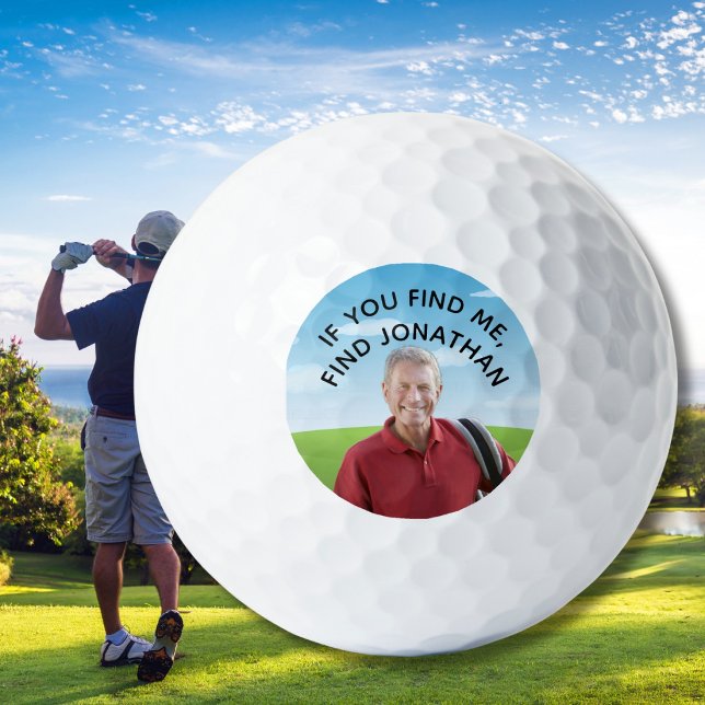 Fun Lost Ball His Photo Name Golf Ball (Creator Uploaded)