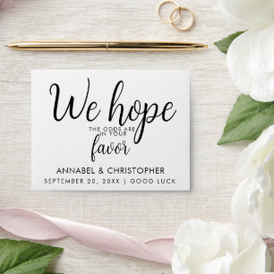 fun lotto-themed wedding favor or thank you design envelope