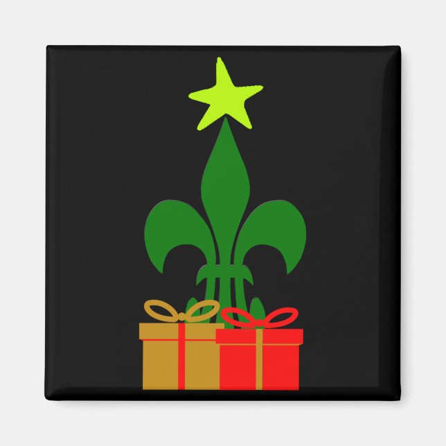 Fun Louisiana Christmas Tree Cajun New Orleans  Magnet (Front)