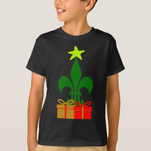 Fun Louisiana Christmas Tree Cajun New Orleans T-Shirt