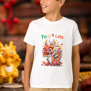Fun & Love Cute Baby Dragon CNY Kids T-Shirt