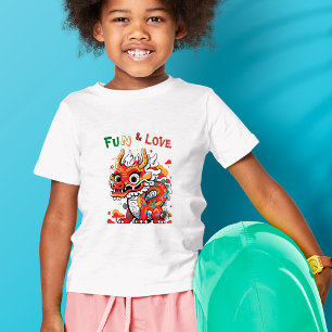 Fun & Love Cute Baby Dragon CNY Kids T-Shirt
