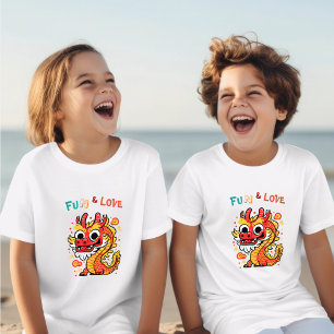 Fun & Love Cute Baby Dragon CNY Kids T-Shirt