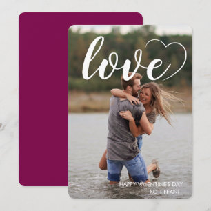 Fun Love Heart Photo Happy Valentine's Day Holiday Card